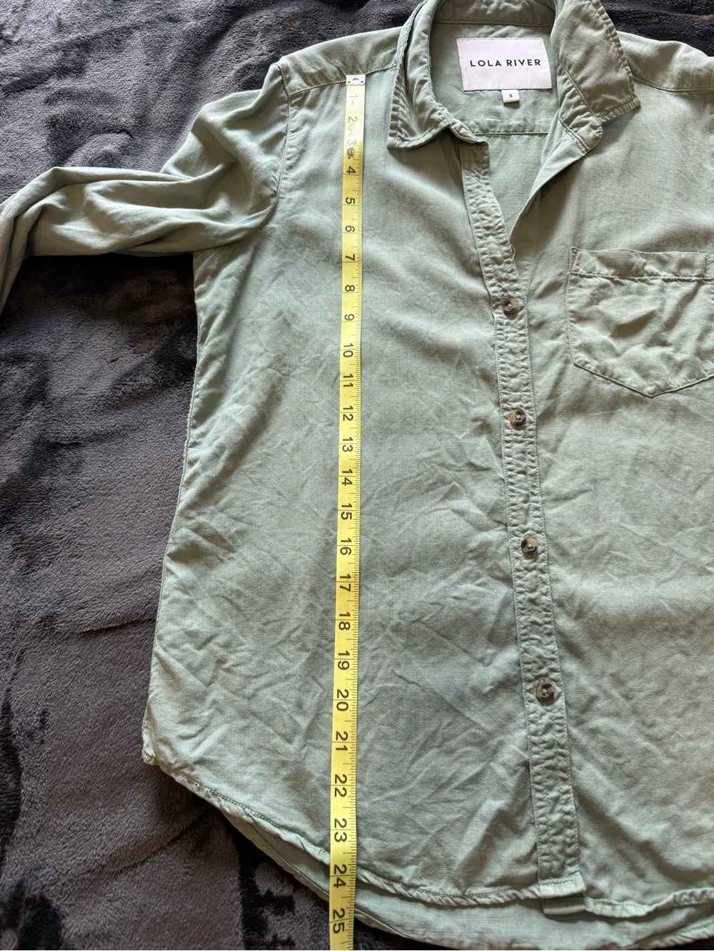 Olive Green Button-Up Shirt - Picture 5 of 9